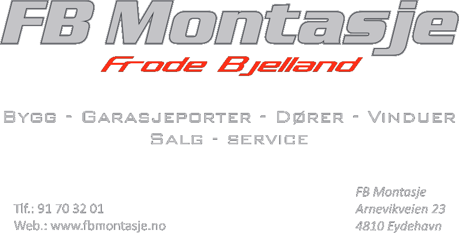 FB Montasje arbeid